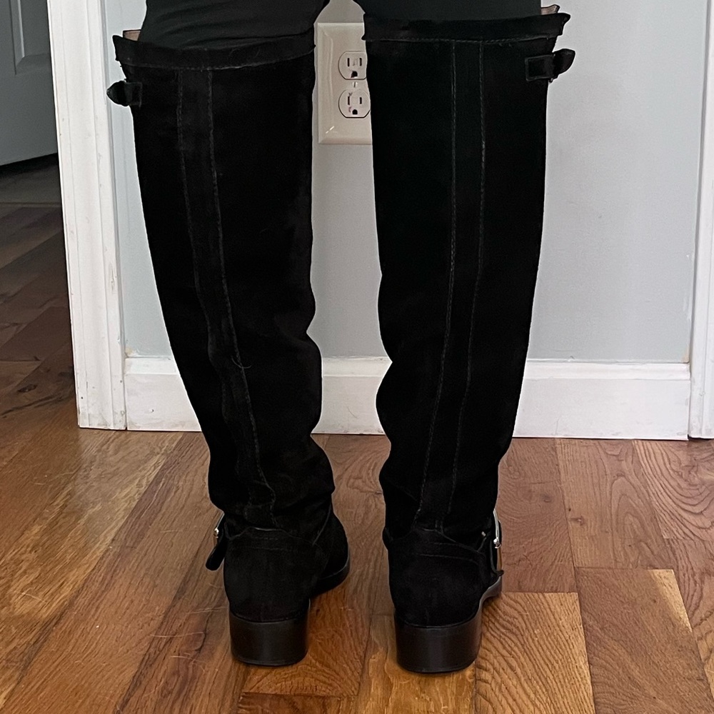 VALINTINO SUEDE RUFFLE OVER THE KNEE BOOT - Picture 10 of 16